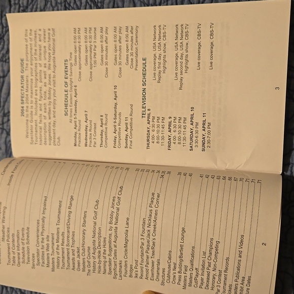 Masters Spectator Guide 2004 - Picture 3 of 4